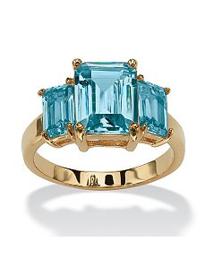 Triple Birthstone Ring by PalmBeach Jewelry
