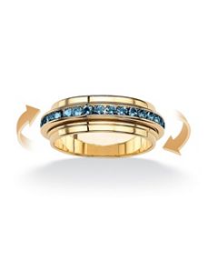 Birthstone Eternity Spinner Band by PalmBeach Jewelry