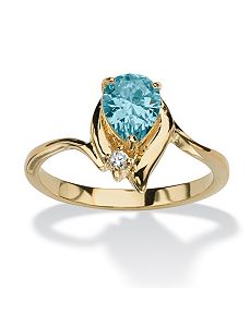 Pear-Shaped Birthstone Ring by PalmBeach Jewelry
