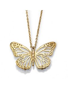 Butterfly Cutout Pendant and Chain by PalmBeach Jewelry