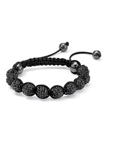 Black Crystal Ball Bracelet by PalmBeach Jewelry