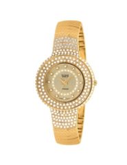 Burgi Multi-Crystal Bracelet-Watch by PalmBeach Jewelry