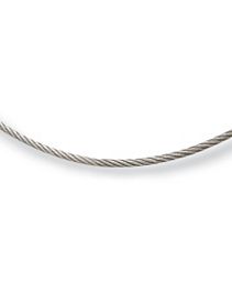 Cable-Wire Necklace in Stainless St by PalmBeach Jewelry
