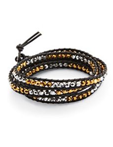 Grey/Amber-Colored Crystal Bracelet by PalmBeach Jewelry