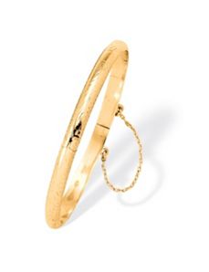 Floral Motif Bangle Bracelet by PalmBeach Jewelry