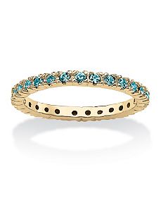 Round Birthstone Eternity Band by PalmBeach Jewelry
