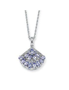 Tanzanite Fan-Shaped Pendant by PalmBeach Jewelry