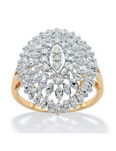 Ice Diamond Open Dome Ring by PalmBeach Jewelry