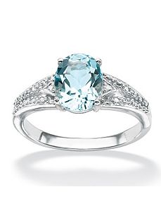 Blue Topaz and Diamond Accent Ring by PalmBeach Jewelry