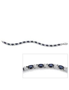 Sapphire & Diamond Accent Bracelet by PalmBeach Jewelry