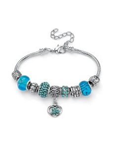 Aquamarine-Colored Crystal Bracelet by PalmBeach Jewelry