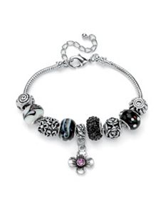 Black & Purple Crystal Bracelet by PalmBeach Jewelry