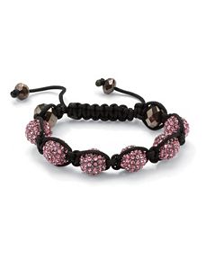Pink Crystal Ball Bracelet by PalmBeach Jewelry