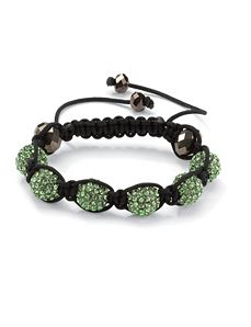 Green Crystal Ball Bracelet by PalmBeach Jewelry