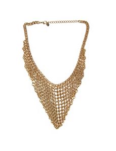 Multi-Chain Bib Chevron Necklace by PalmBeach Jewelry