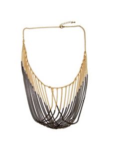 Multi-Chain Draping Bib Necklace by PalmBeach Jewelry