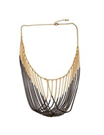 Multi-Chain Draping Bib Necklace by PalmBeach Jewelry