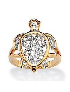 Filigree Turtle Ring by PalmBeach Jewelry