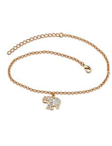 Filigree Elephant Ankle Bracelet by PalmBeach Jewelry