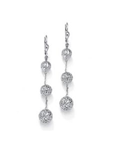 Diamond-Cut Chain Drop Earrings by PalmBeach Jewelry