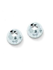 Facetted Dome Stud Pierced Earrings by PalmBeach Jewelry