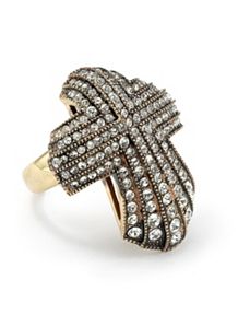 Crystal Cross Ring by PalmBeach Jewelry