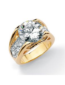 Round Cubic Zirconia Ring by PalmBeach Jewelry