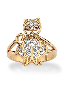 Filigree Cat Ring by PalmBeach Jewelry