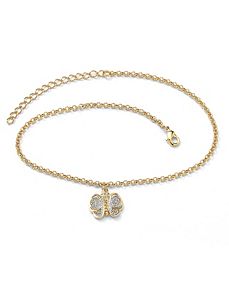 Filigree Butterfly Ankle Bracelet by PalmBeach Jewelry