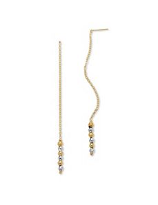 Beaded Chain Drop Pierced Earrings by PalmBeach Jewelry