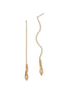 Beaded Chain Drop Pierced Earrings by PalmBeach Jewelry