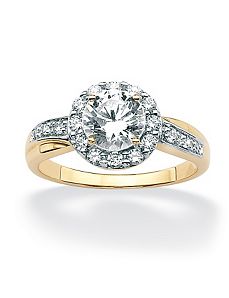 Round Multi-Cubic Zirconia Ring by PalmBeach Jewelry
