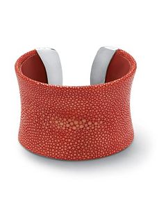 Red Stingray Concave Cuff Bracelet by PalmBeach Jewelry