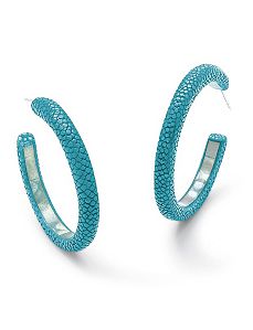 Stingray & Mother-of-Pearl Hoops by PalmBeach Jewelry