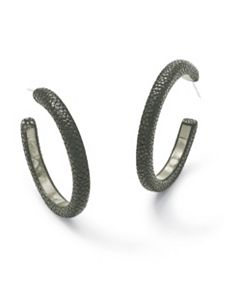 Stingray & Mother-of-Pearl Hoops by PalmBeach Jewelry