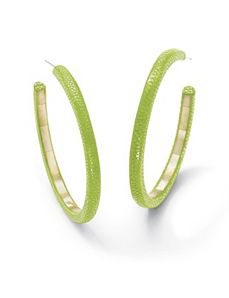 Stingray & Mother-of-Pearl Hoops by PalmBeach Jewelry