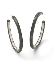 Stingray & Mother-of-Pearl Hoops by PalmBeach Jewelry