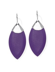 Purple Stingray Pierced Earrings by PalmBeach Jewelry