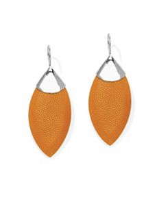 Orange Stingray Pierced Earrings by PalmBeach Jewelry