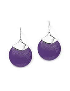 Purple Stingray Pierced Earrings by PalmBeach Jewelry