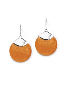 Tangerine-Colored Stingray Earrings by PalmBeach Jewelry
