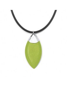 Green Stingray Silvertone Pendant by PalmBeach Jewelry
