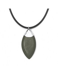Black Stingray Silvertone Pendant by PalmBeach Jewelry