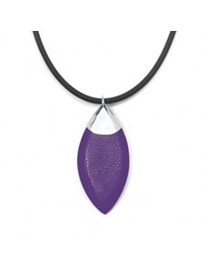 Purple Stingray Silvertone Pendant by PalmBeach Jewelry