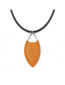 Orange Stingray Silvertone Pendant by PalmBeach Jewelry