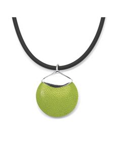 Green Stingray Silvertone Pendant by PalmBeach Jewelry