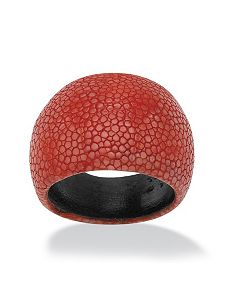 Red Dome-Shaped Red Stingray Ring by PalmBeach Jewelry