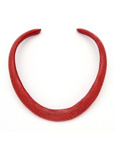 Red Stingray Choker-Necklace by PalmBeach Jewelry