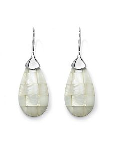 Mother-of-Pearl Drop Earrings by PalmBeach Jewelry