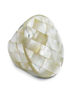 Oval-Shaped Mother-of-Pearl Ring by PalmBeach Jewelry